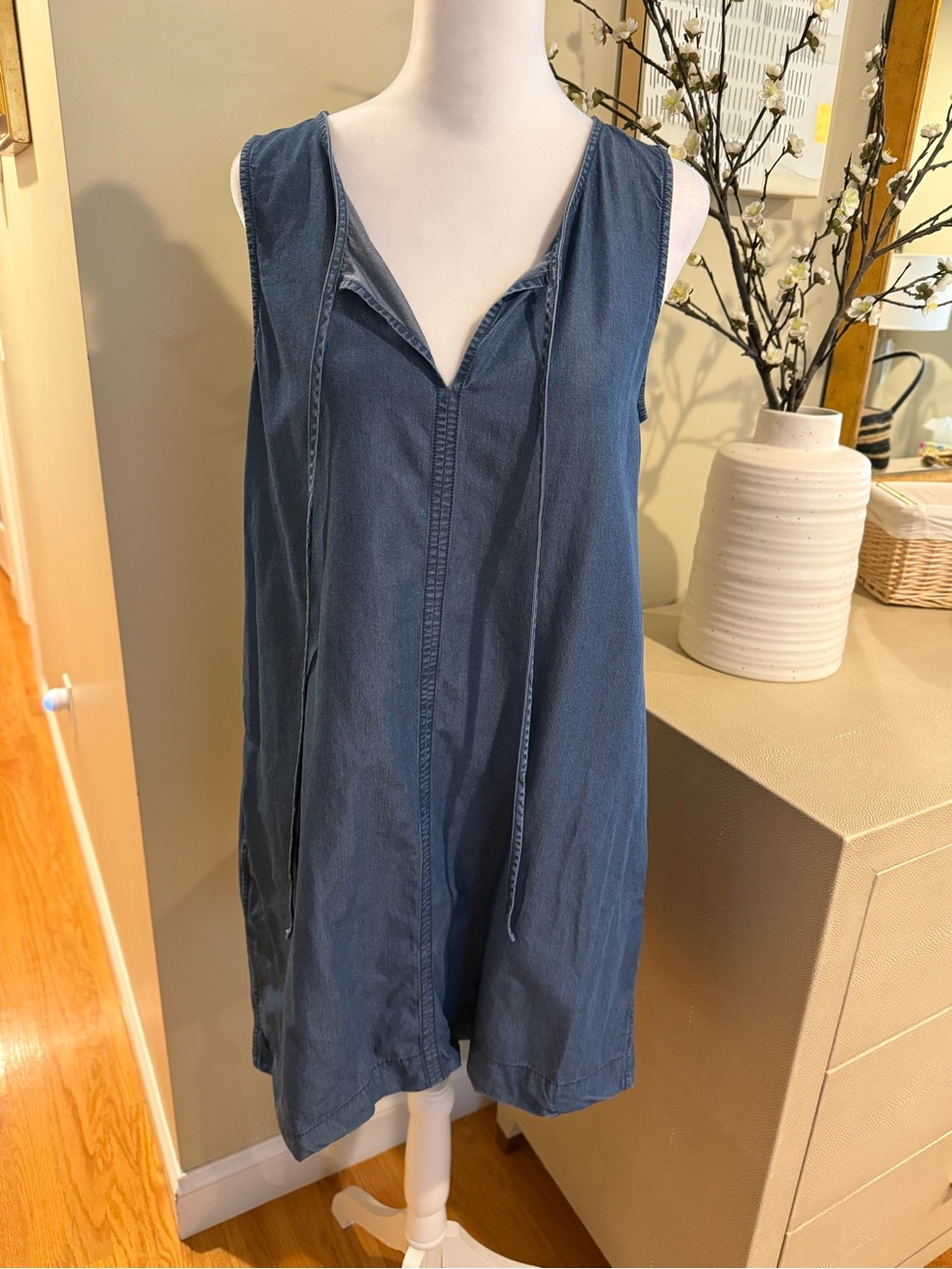 Sleeveless Blue Denim DKNY Dress